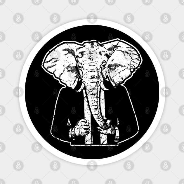 Elephant in suit Magnet by Mila46